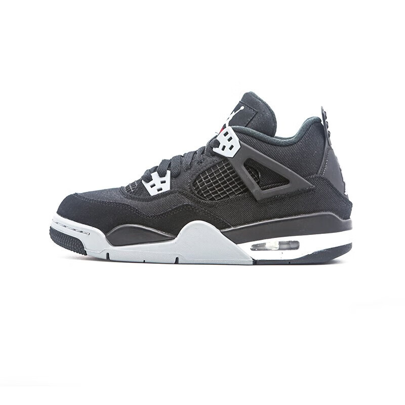 耐克(nike)air jordan 4 retro se gs aj4 黑色帆布 女子运同款 35.