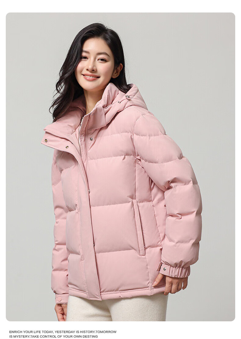 YAYA Women's Short Down Jacket 2025 Winter Thickened Warm Anti-Cold Loose Fit Outerwear 21