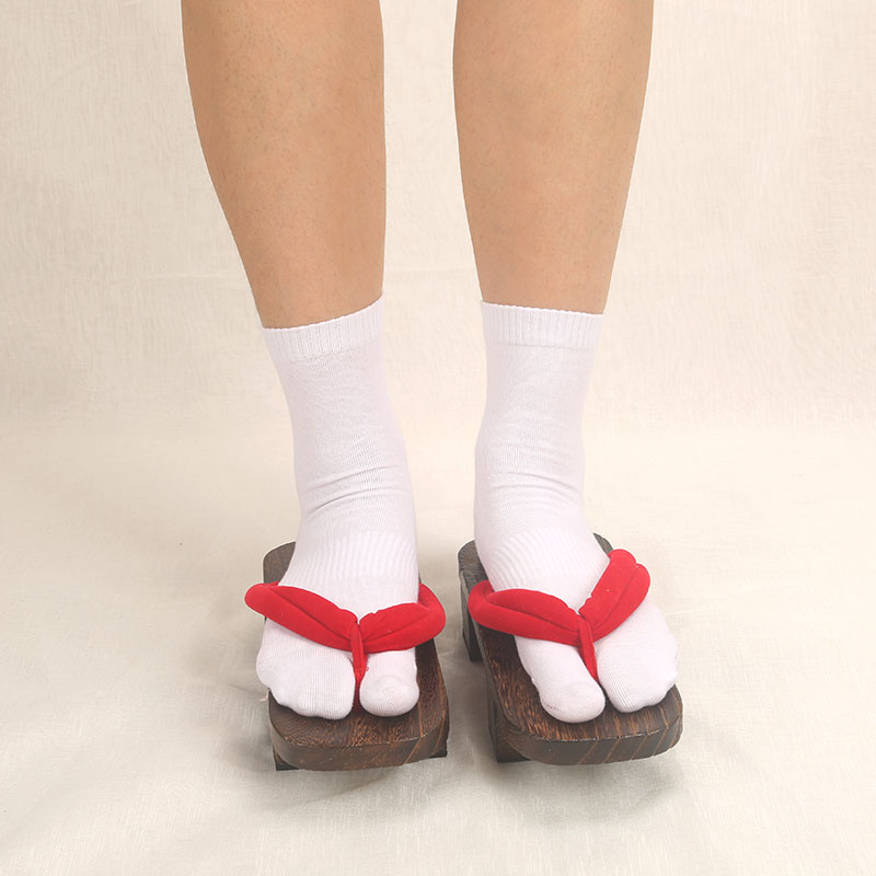 夜婷木屐袜男女棉二趾袜人字拖两趾袜夹趾拖鞋二指袜子灰色中筒3双