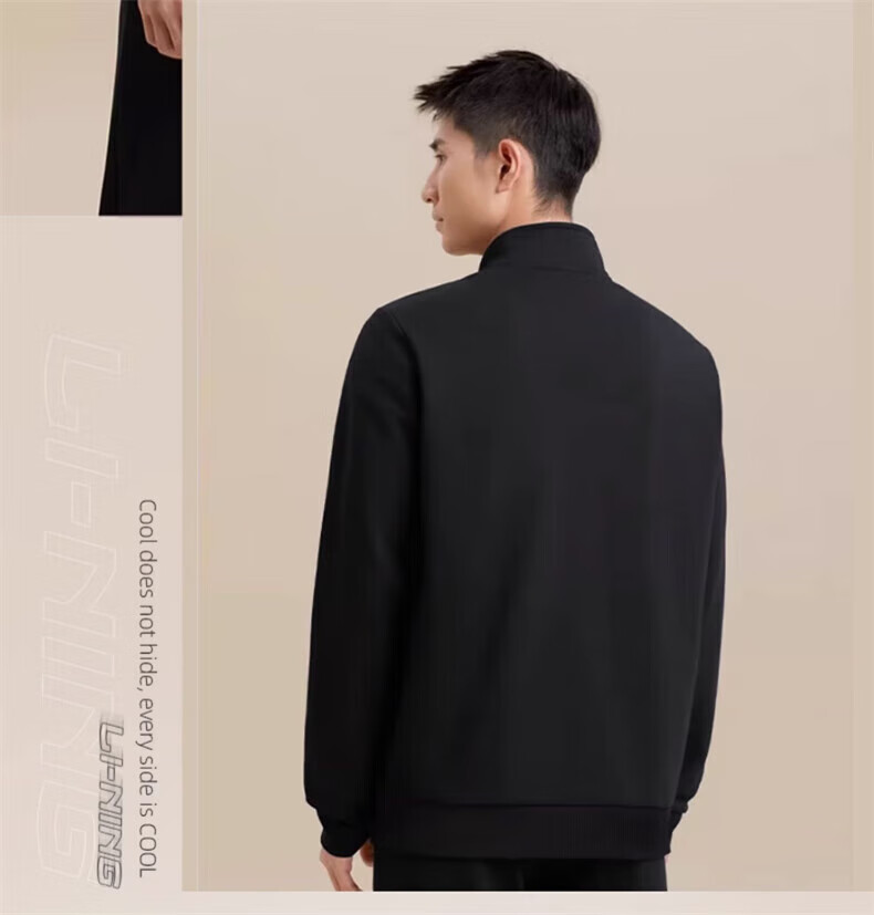 Li-Ning Men's Spring Autumn Jacket Sweatshirt Sports Zip-up Loose Knit Top Casual Fitness Wear 5
