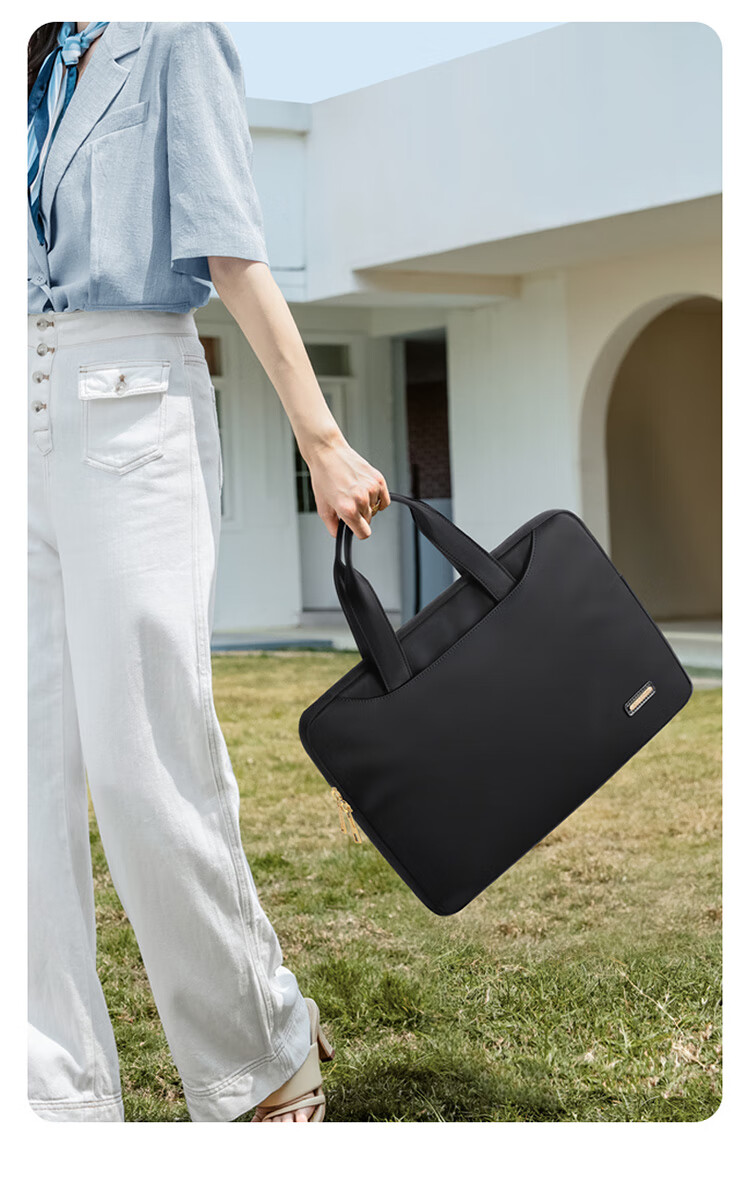GOLF Lightweight Business Laptop Bag Women's 14-Inch Briefcase Commuter Tote with Hidden Handle Sleeve 25