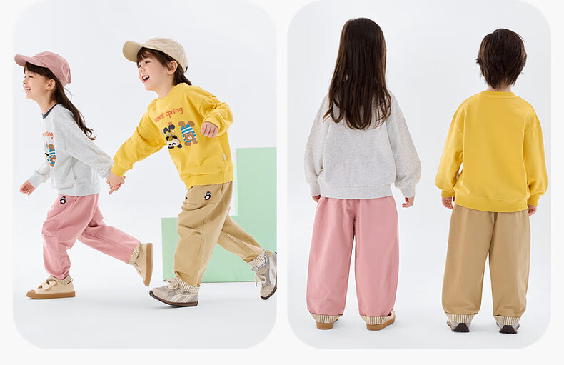 Dudu Baby Cartoon Hoodie Spring Children's Top New Boys Girls Fashionable Spring Trendy Cloud Mist Gray 130 9