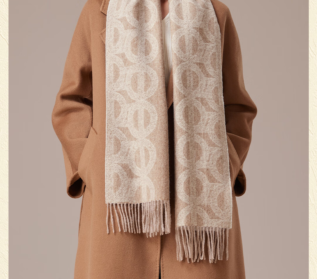 Shanghai Story 100% Wool Jacquard Shawl Scarf Autumn Winter Fashion Warm Dual-Use Neck Warmer Birthday Gift for Girlfriend 15