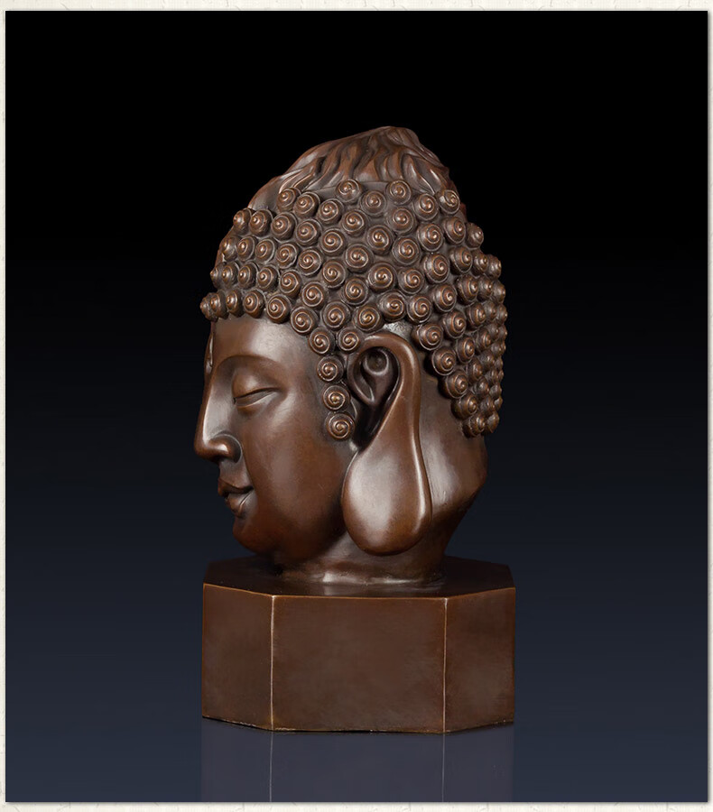 魔佛一念 纯铜一念之间摆件工艺品半佛半魔礼品书桌家居装饰品摆件