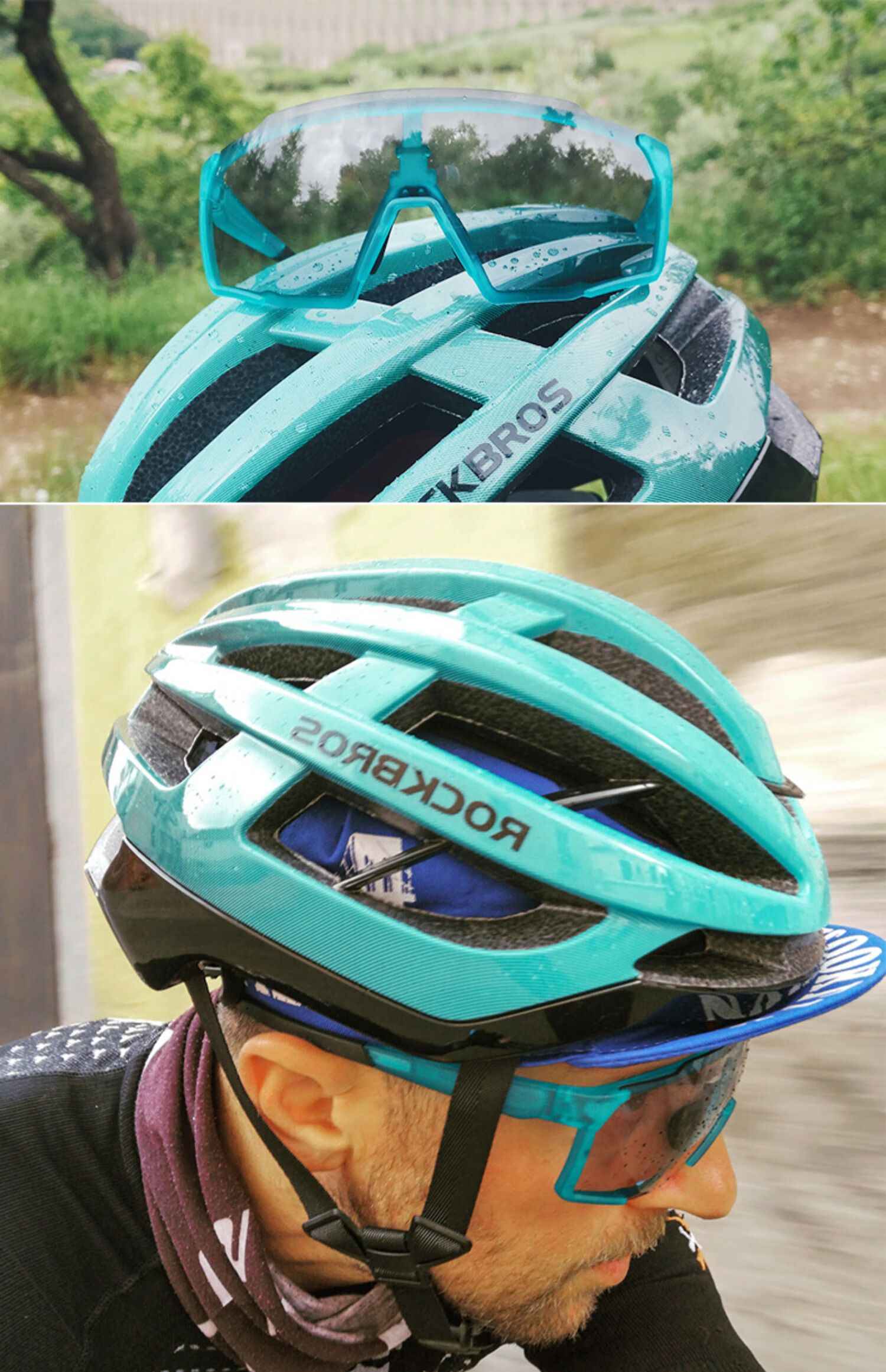 poc骑行眼镜变色偏光带近视男女款运动户外防风沙自行车眼镜 嘲湖蓝