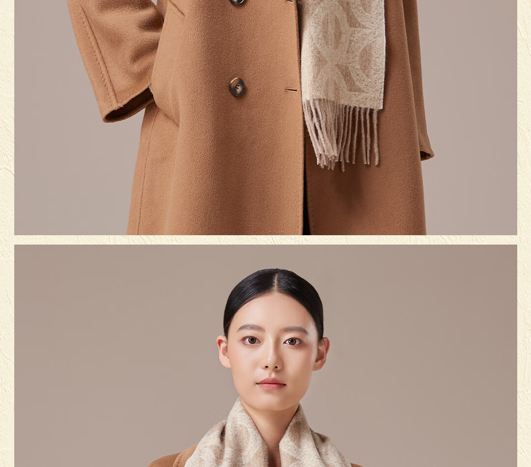 Shanghai Story 100% Wool Jacquard Shawl Scarf Autumn Winter Fashion Warm Dual-Use Neck Warmer Birthday Gift for Girlfriend 14