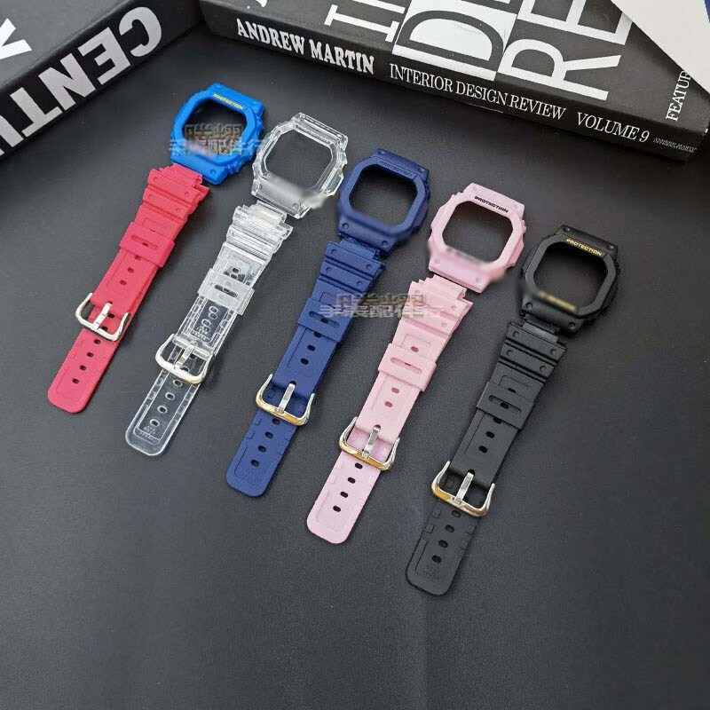 卡西欧冰韧表带适用卡西欧手表带gshock冰韧小方块dw5600/5610透明