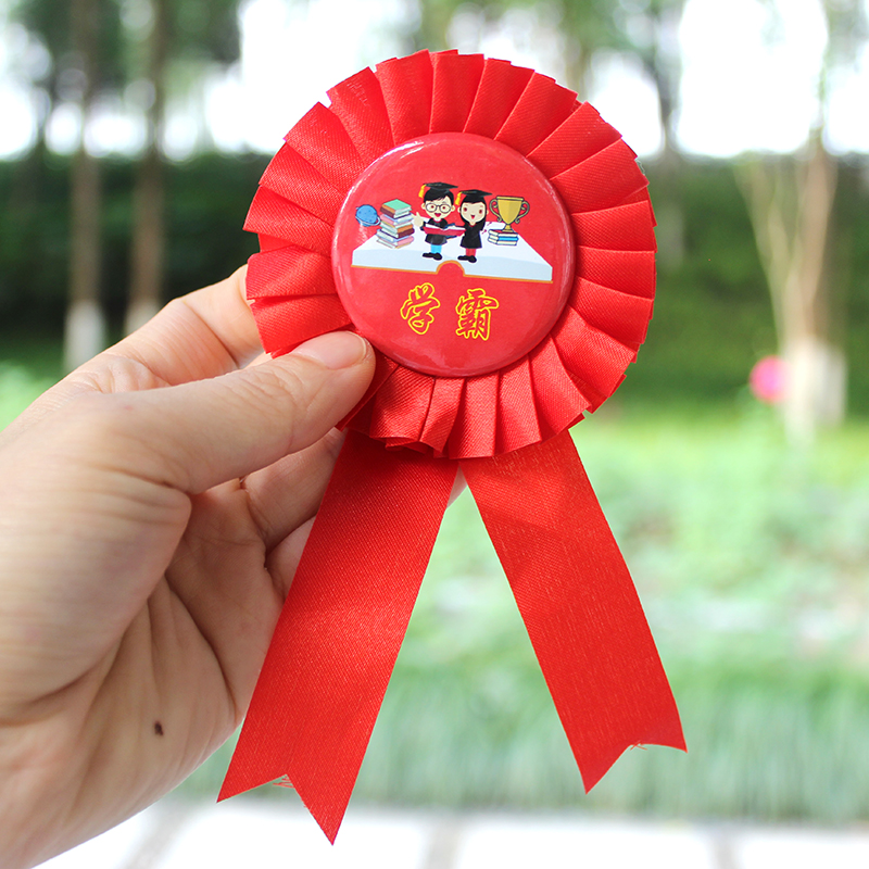 小学生开学季奖品幼儿园老师表彰红色小红花胸花激励励志学霸礼物劳动