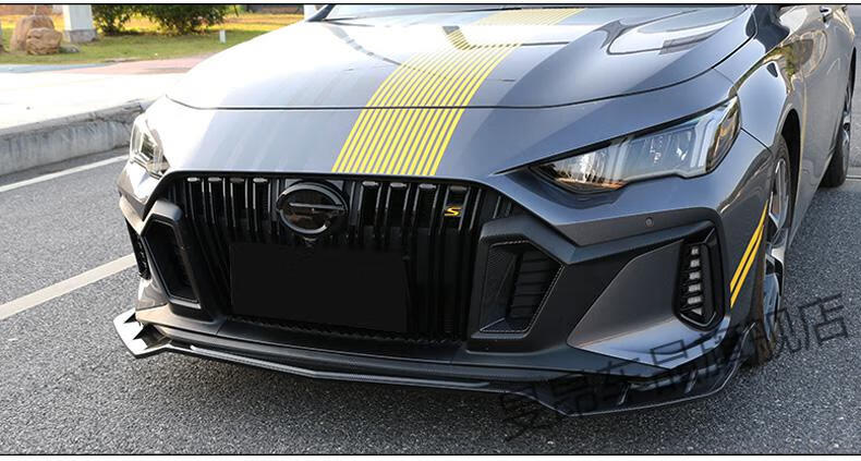 适用传祺影豹中网装饰框前脸改色装饰盖进气口改装碳纤纹配件旻昂