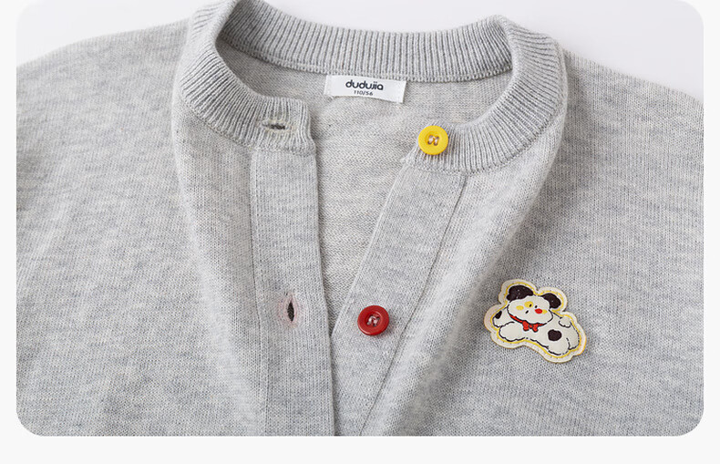 Dudu Kids Knitted Cardigan Spring Baby Sweater Casual Girls Long Sleeve Top Boys Jacket Spring Pink 100cm 10