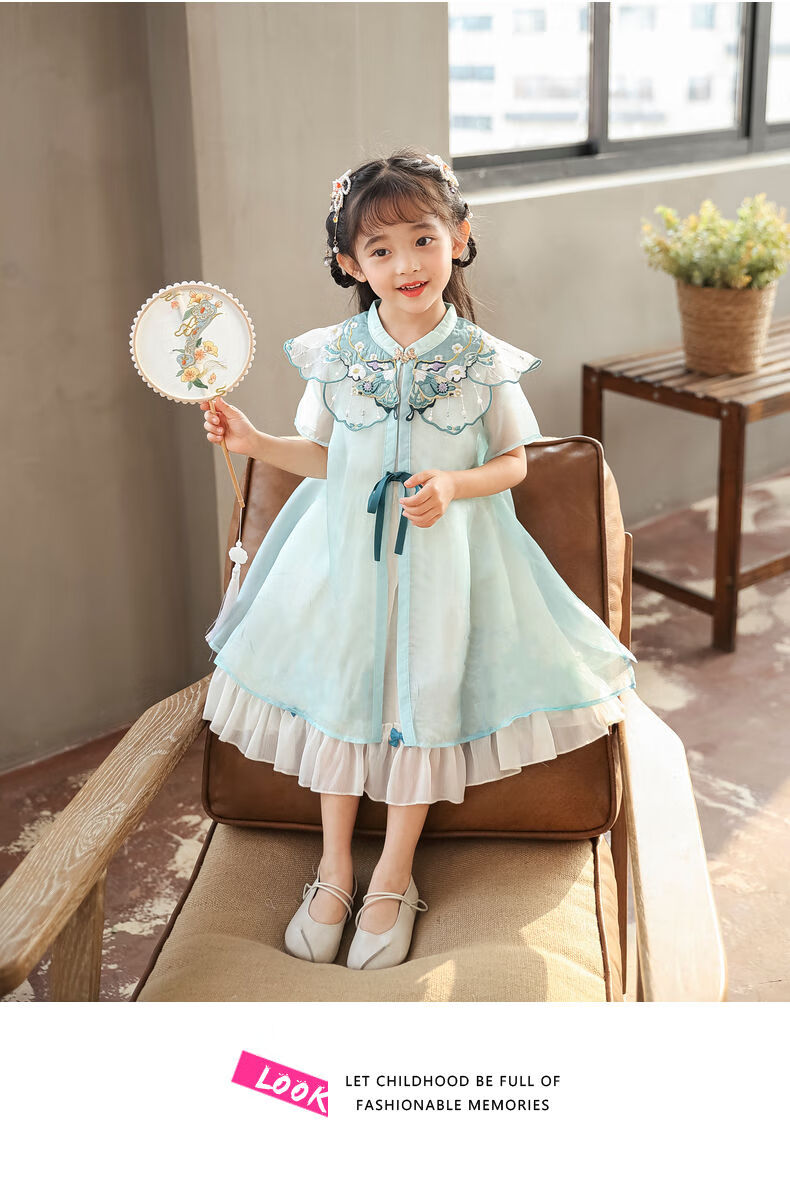 稚气熊品牌童装中秋节汉服儿童古装唐装传统服饰衣服女童中大童3岁15