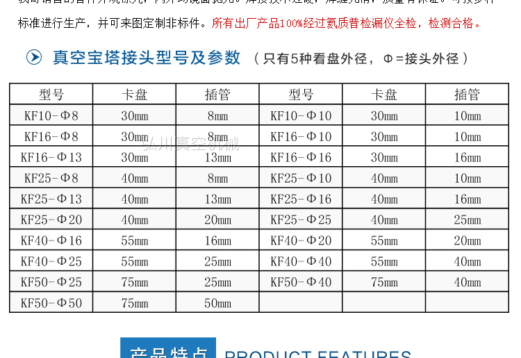 kf25真空接头尺寸图图片