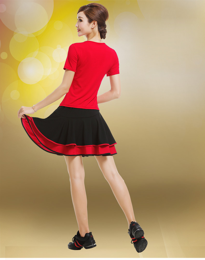 女装 连衣裙 普戈斯(pugesi) 普戈斯2019广场舞服装新款套装夏季短袖