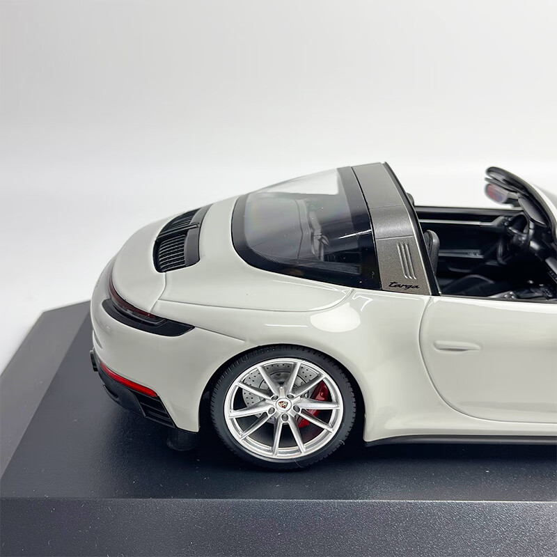 甄萌迷你切 118 保时捷911 targa 992敞篷 合金车模静态汽车摆件 红色