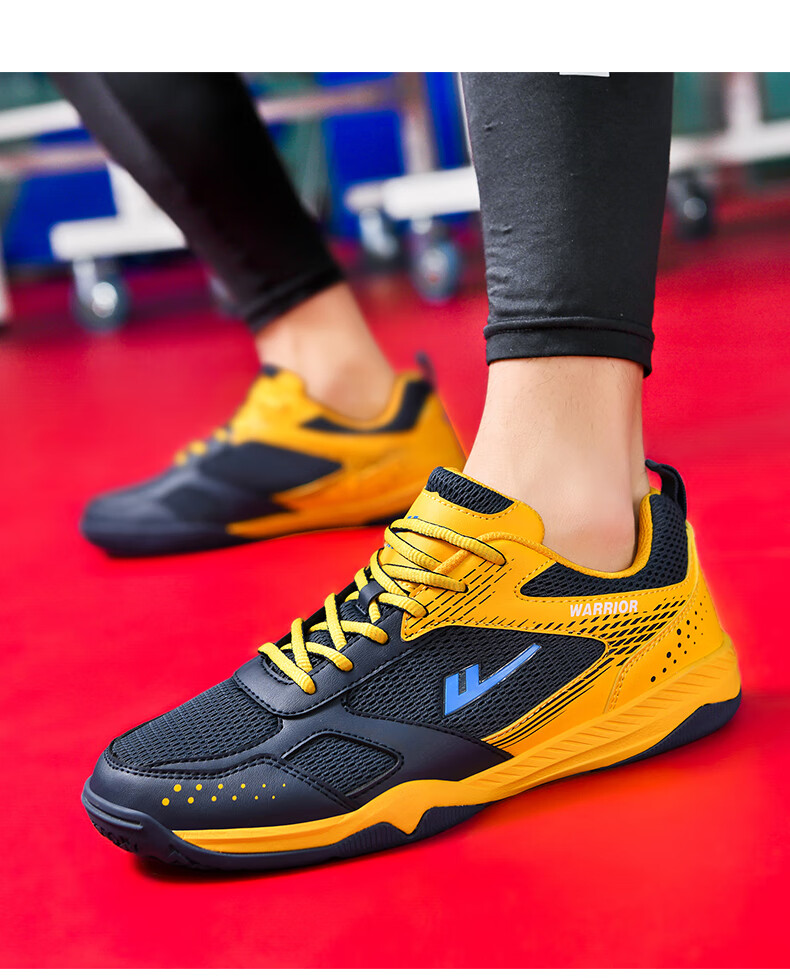 Warrior WXY-181 Table Tennis Shoes Professional Breathable Non-Slip Unisex Parent-Child Style White Black Red Size 39 21