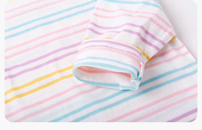Dudu Baby Set Cartoon Spring Boys Long Sleeve T-Shirt Girls Overalls Children's Spring Two-Piece Set Pink 80 15