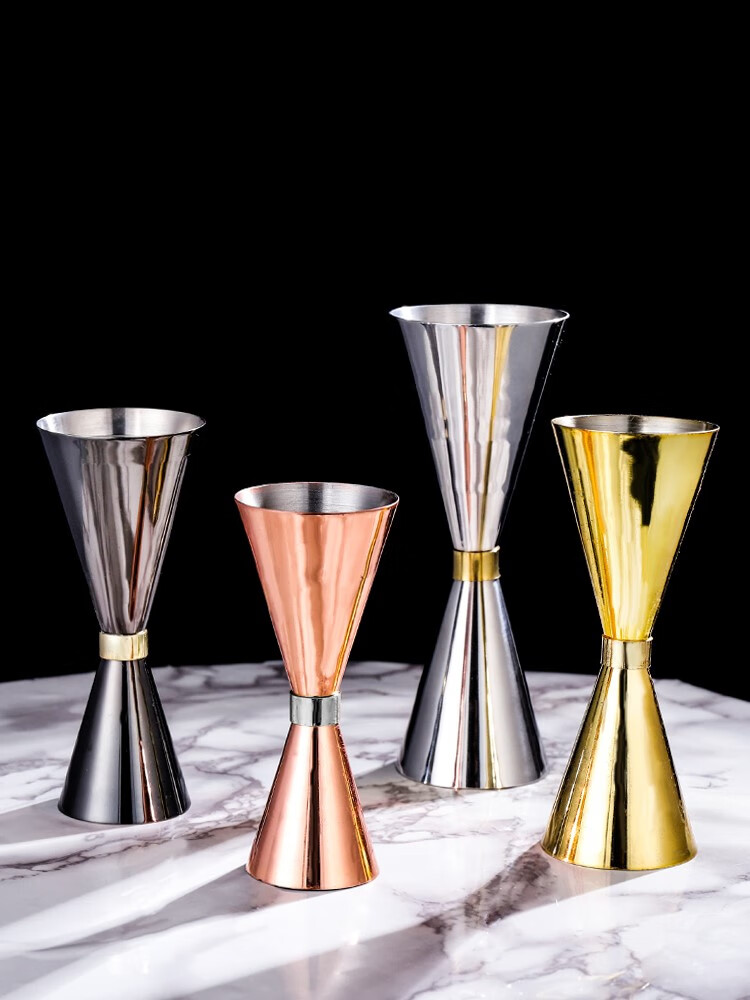 量酒器酒吧不锈钢量酒器鸡尾酒量杯调酒杯盎司杯带刻度调酒用具用品