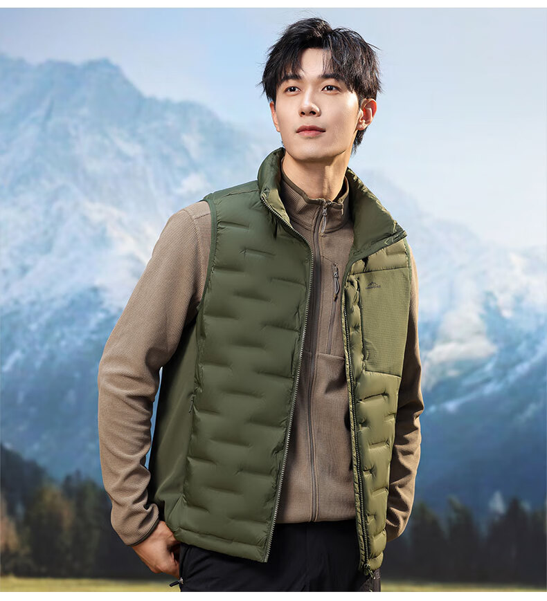 YAYA Rib Bone Down Jacket Men Stand Collar Solid Color Winter Warm Lightweight Down Vest Coat Unisex Couple Sleeveless Jacket 22