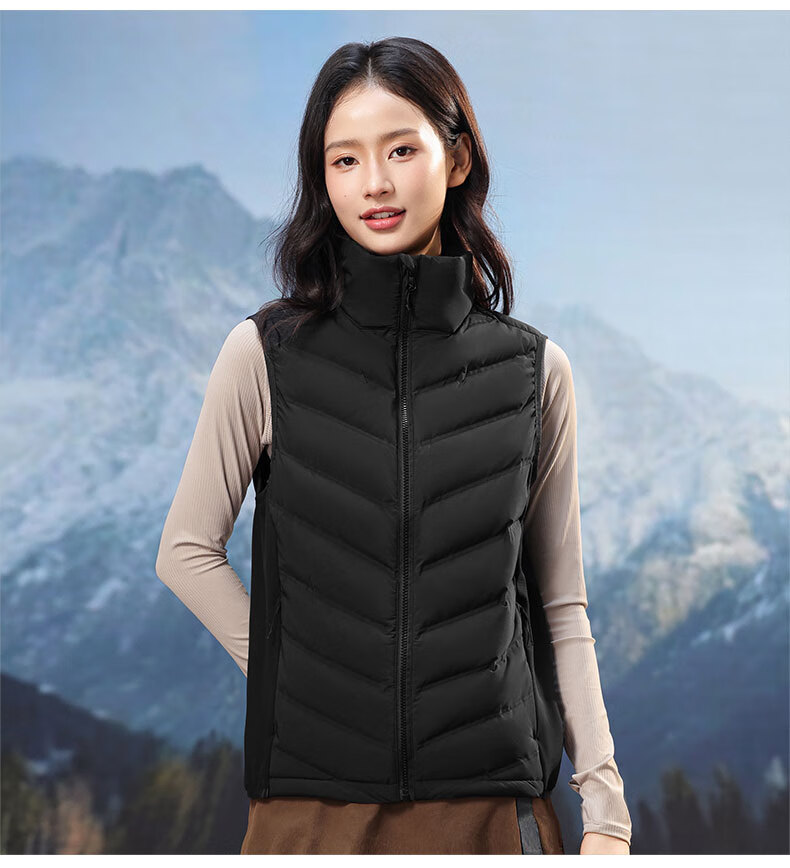 YAYA Rib Bone Down Jacket Men Stand Collar Solid Color Winter Warm Lightweight Down Vest Coat Unisex Couple Sleeveless Jacket 13