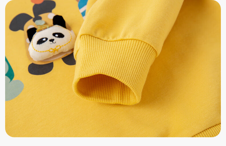 Dudu Baby Cartoon Hoodie Spring Children's Top New Boys Girls Fashionable Spring Trendy Cloud Mist Gray 130 16