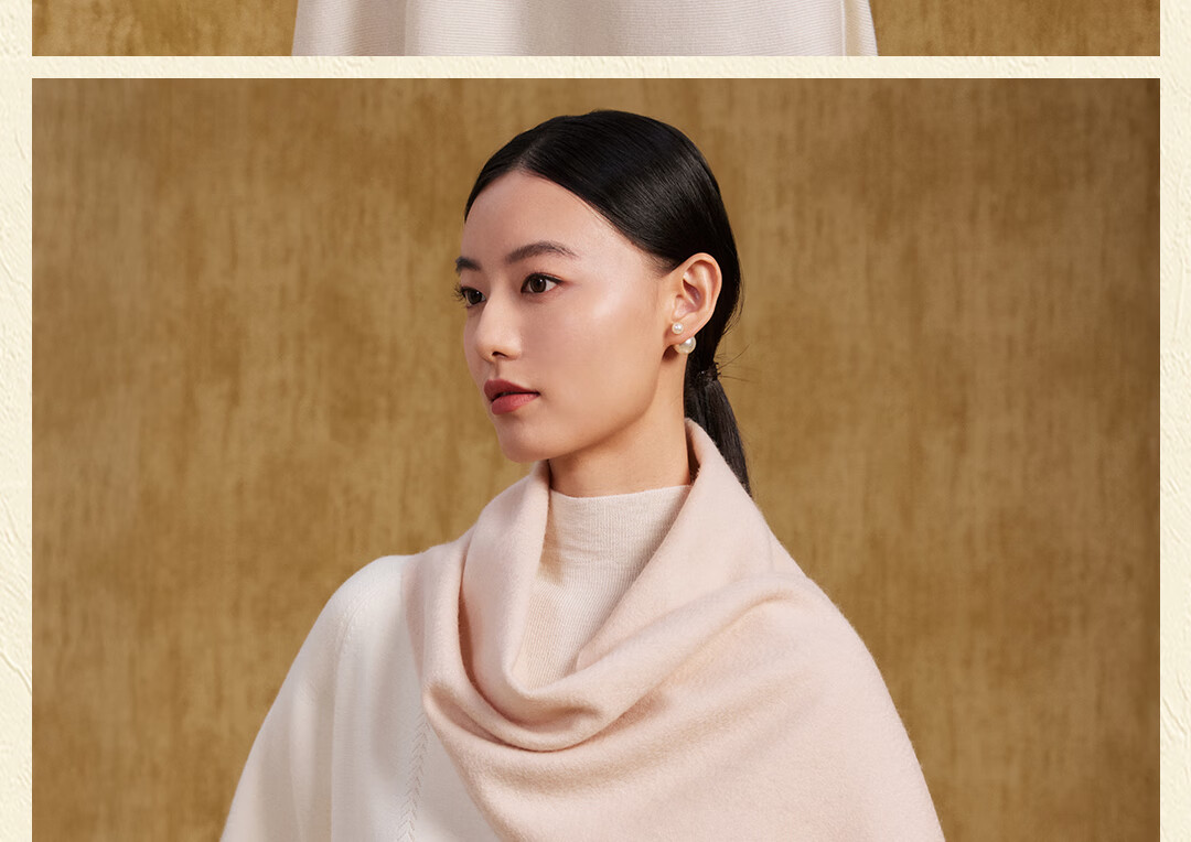 Shanghai Story 100% Wool Scarf Cherry Blossom Embroidery Women's Red Scarf Gift Box for Elders Mom Birthday Mother's Day Gift 19