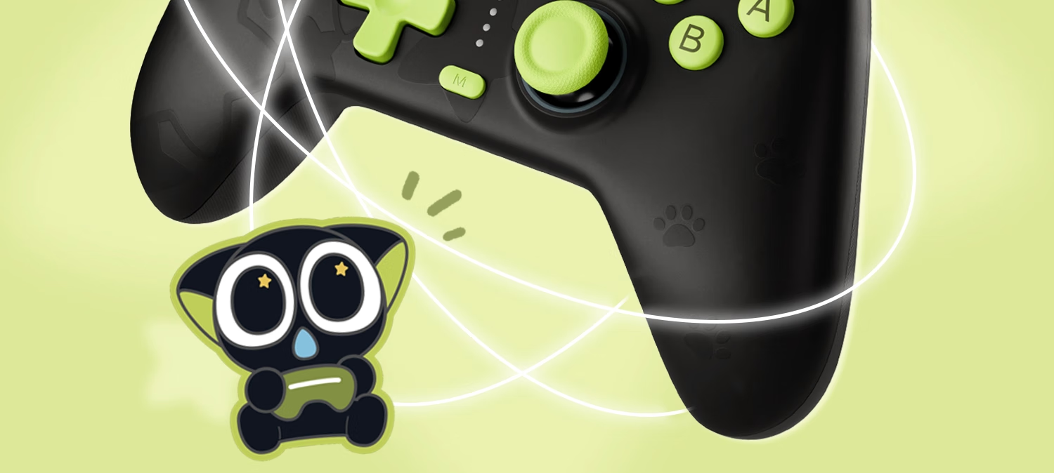 Jixiang Wireless Game Controller Luo Xiaohei Controller + 2.4G Receiver for Switch OLED/NS2/PC Steam/Mobile Tablet 4