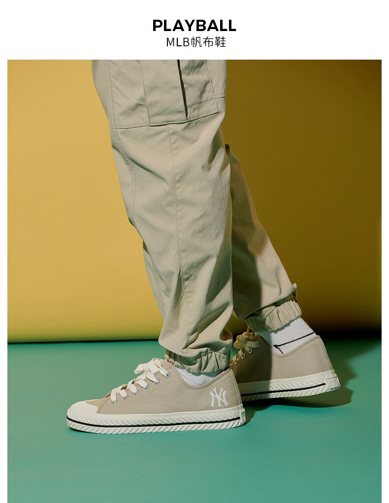 mlb鞋官方 男女帆布鞋舒适情侣饼干鞋低帮运动休闲鞋黑白秋季 旧金山