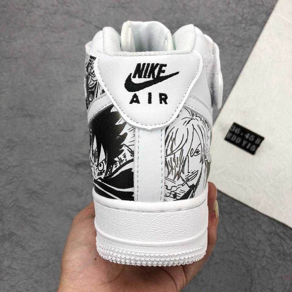 纯原手绘海贼王1 男女鞋空军一号高帮鞋运动板鞋情侣款 手绘海贼王 37