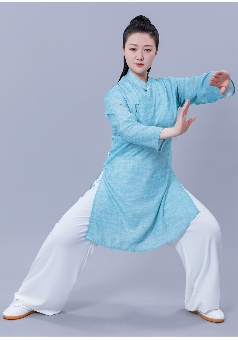 京耕(jinggeng) 太极服女夏季中国风修身健身气功服太极拳个人团队