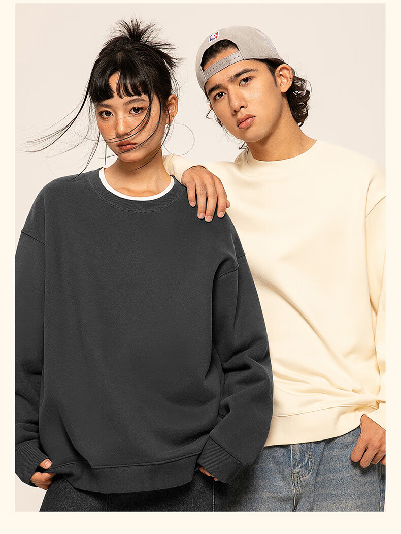 VANCL Men's Crew Neck Sweatshirt Spring and Autumn Plus Size Long Sleeve Shirt Winter Base Layer Navy Blue 2XL 13