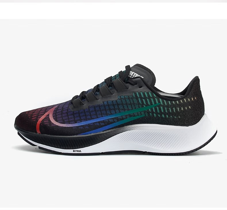 nike2f耐克air zoom pegasus 37 betrue男女黑彩虹跑鞋 cz5923-001