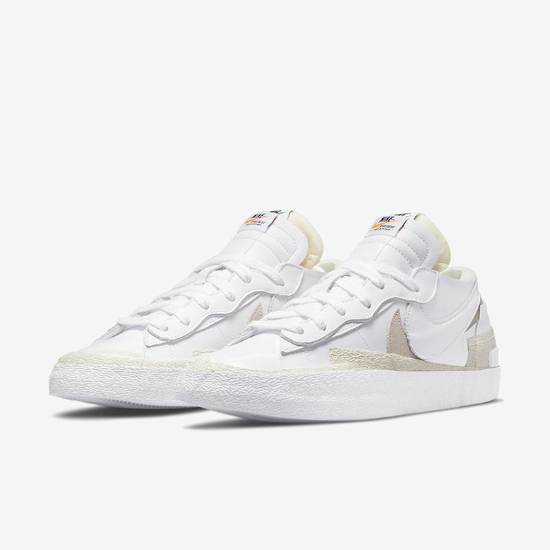 耐克(nike)官方舰店blazer low sacai联名纯白解构 男女同款 低帮休闲