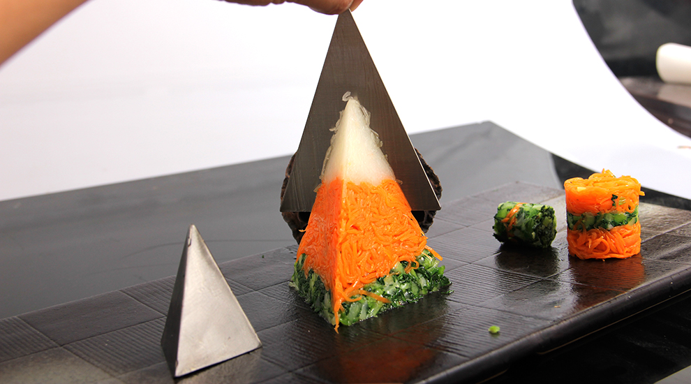 南屋凉菜切花压花推压模具三角圆形冷菜造型定型工具创意意境菜用品