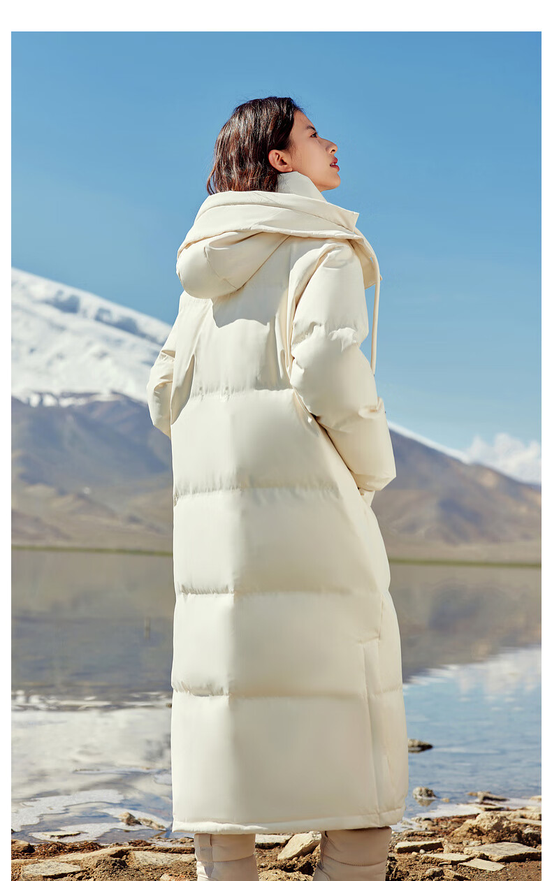 Snow Flying Women's Extended Down Jacket Fashion Thickened Cold-Resistant High Fill Power 6