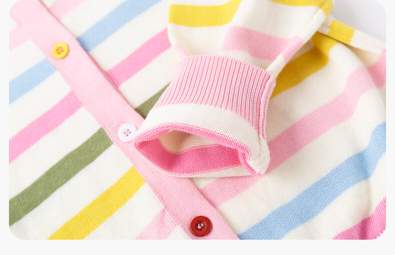 Dudu Kids Knitted Cardigan Spring Baby Sweater Casual Girls Long Sleeve Top Boys Jacket Spring Pink 100cm 24