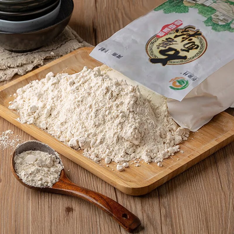 农家石磨面粉小麦面全麦面粉包子馒头饺子通用面 10斤黑小麦石磨面粉