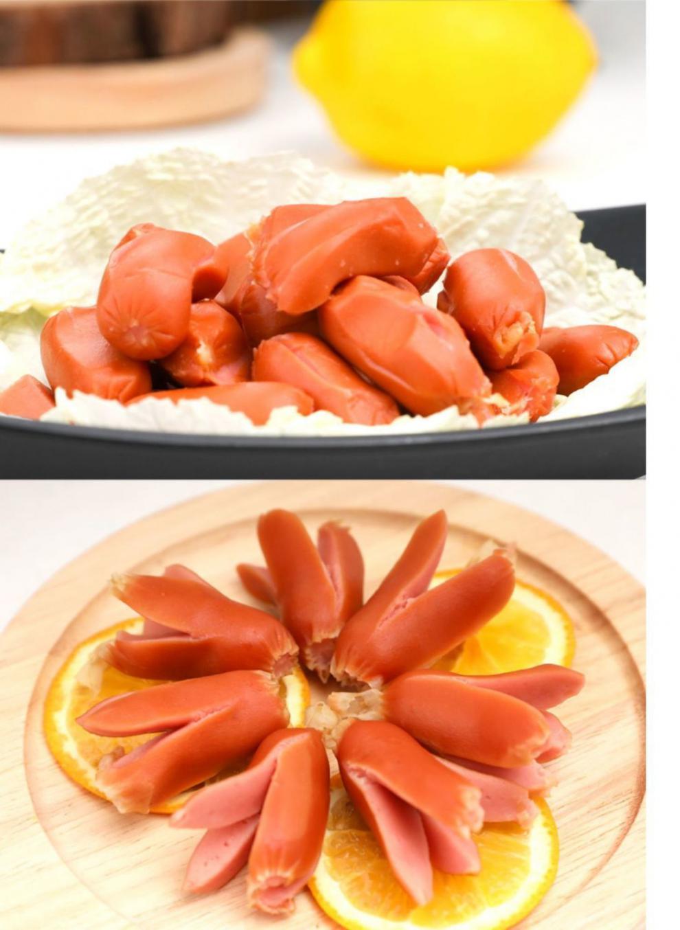 风味火腿肠食材批发炒菜烧烤小吃即食特惠 3袋 开花脆皮肠210g【图片