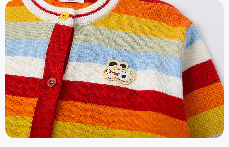 Dudu Kids Knitted Cardigan Spring Baby Sweater Casual Girls Long Sleeve Top Boys Jacket Spring Pink 100cm 26