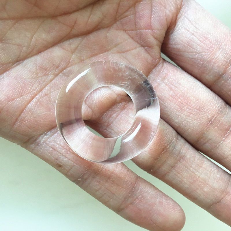 左婷异形超小号锁精环人工羊眼圈阴茎套环龟头环包皮阻复环男 白色