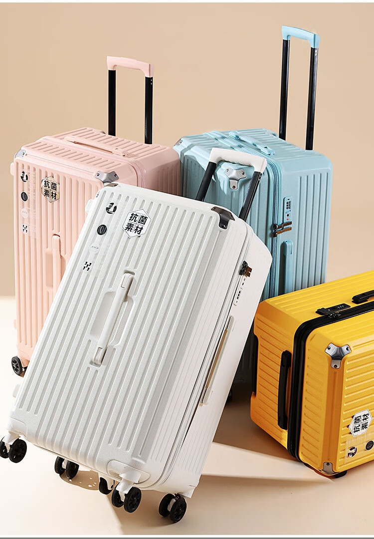 zbrt品牌出口行李箱40英寸万向五轮钛合金包角拉杆箱防爆拉链箱锁密码