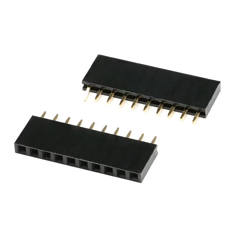2.54 Single row female 2P3P4P5P6P7P8-40 pin pitch 2.54mm Single row direct insertion female socket 2P single row [2-piece set] thumbnail 2