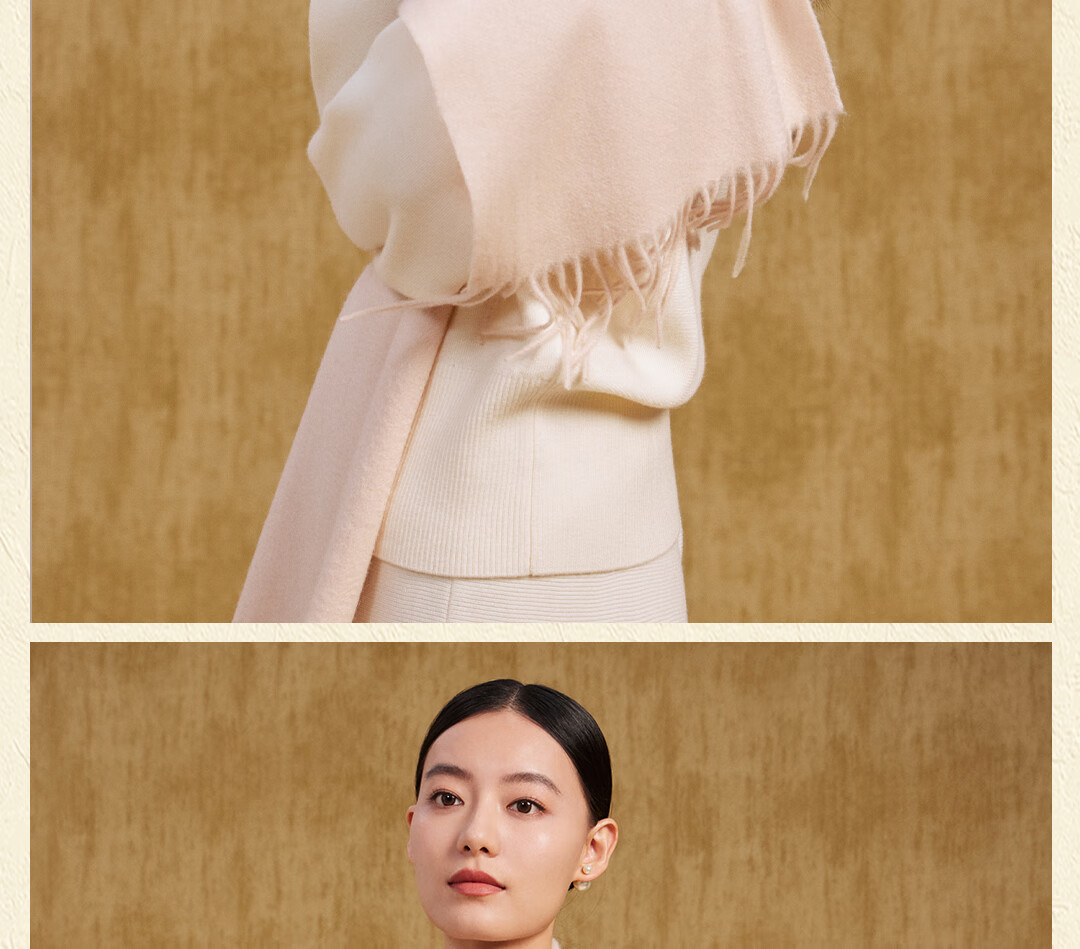 Shanghai Story Extended Embroidery 100% Wool Scarf Gift for Elders and Mom New Year Birthday Autumn Winter Shawl Wrap 4