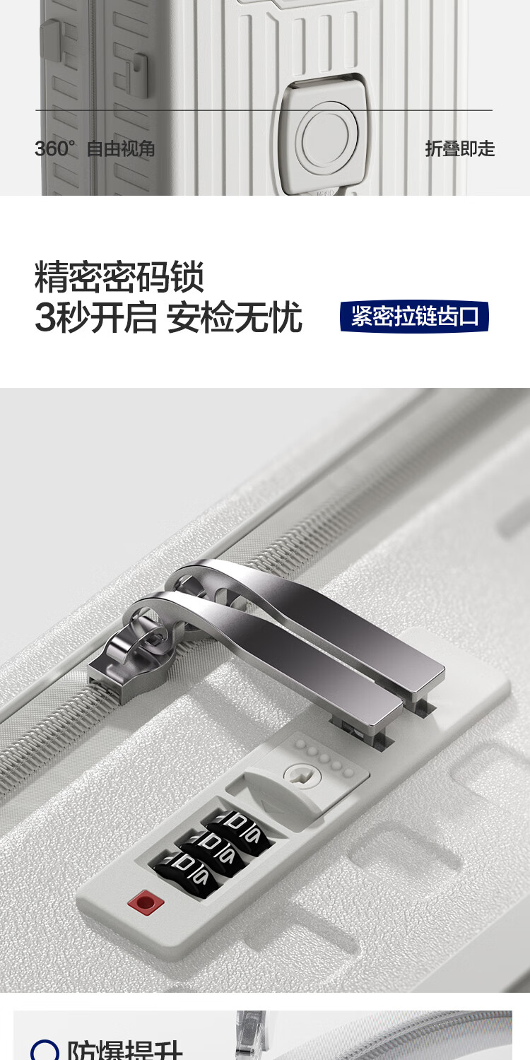 HLA Side-Opening Large Capacity Multifunctional Trolley Suitcase Business Travel Checked Luggage Gray 26 Inch 2
