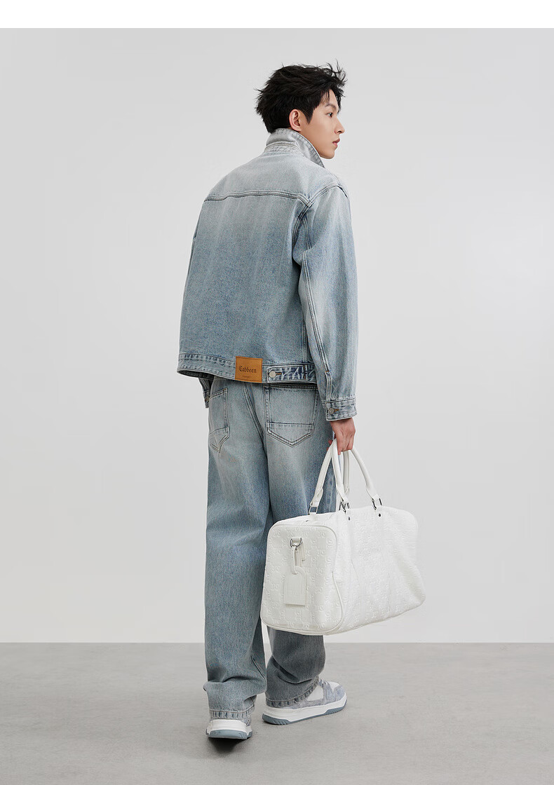 CABBEEN Vintage Blue Denim Jacket Men Fashion Urban 2026 Spring Structured Stylish Denim Jacket 18