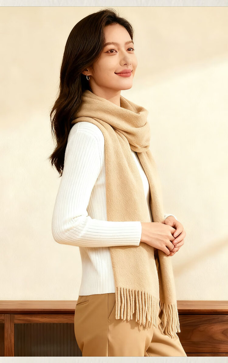 Jingsu [JD Own Brand] 100% Cashmere Scarf Women Autumn Winter Shawl Warm Neck Warmer Gift Box Set 5