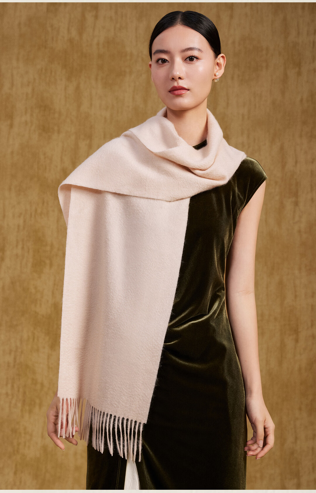 Shanghai Story 100% Cashmere Thickened Autumn Winter Warm Scarf Shawl Neck Warmer Gift for Elders Mother's Day Birthday Women 12