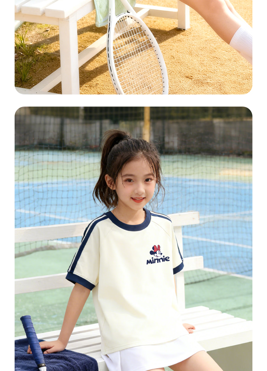 Disney Girls' Sportswear Set 2026 Summer New Breathable Comfortable Versatile Cute Girls' Clothing 14