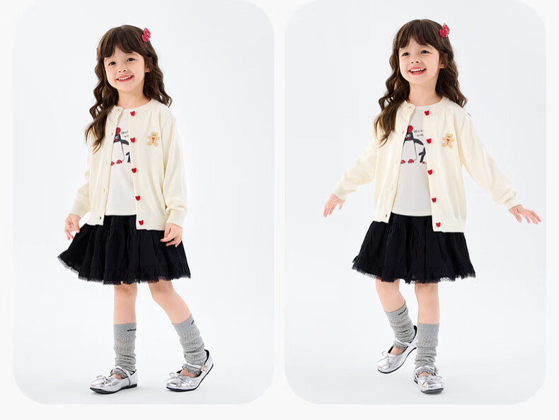 Dudu Kids Girls Cotton Sweater Spring Baby Academy Style Top Navy Blue 130 11