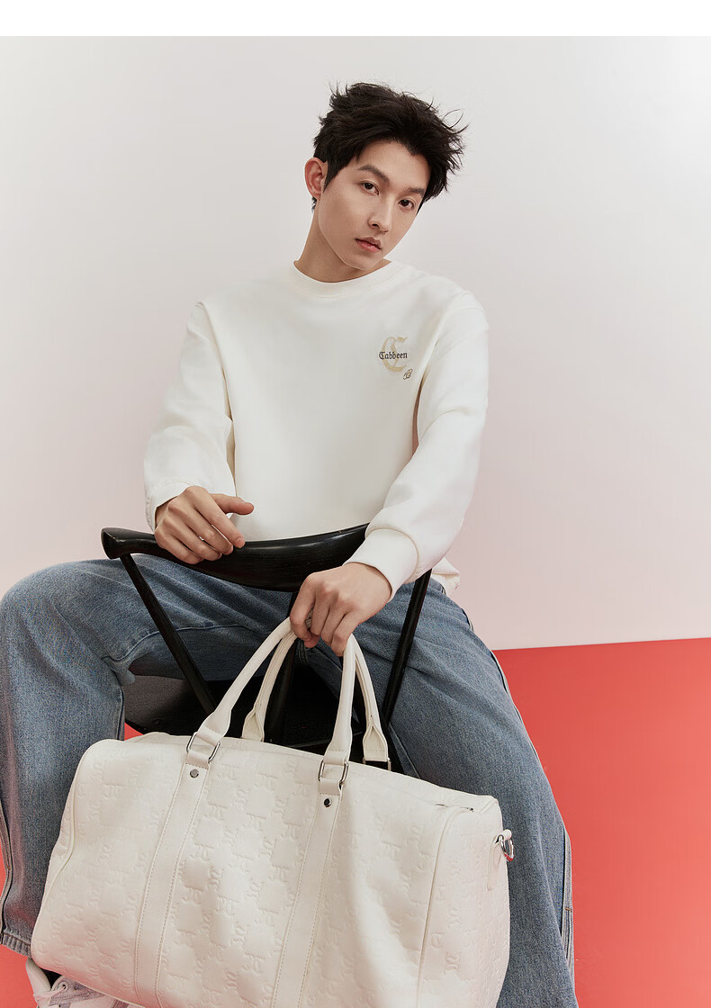 CABBEEN 300G Healthy Fabric Sweatshirt Traditional Ruyi Knot Logo Embroidery 2026 Spring Men's Long Sleeve Sweatshirt 22