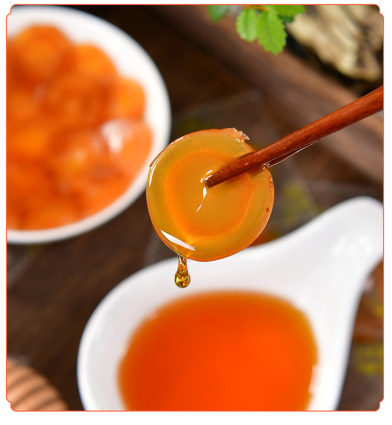 人参蜜片 长白山鲜参蜜片即食蜂蜜泡人参片老山参切片红参补品赠长辈